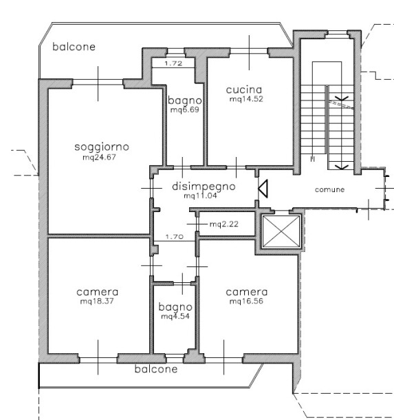 ARCISATE, COMODO TRILOCALE-20